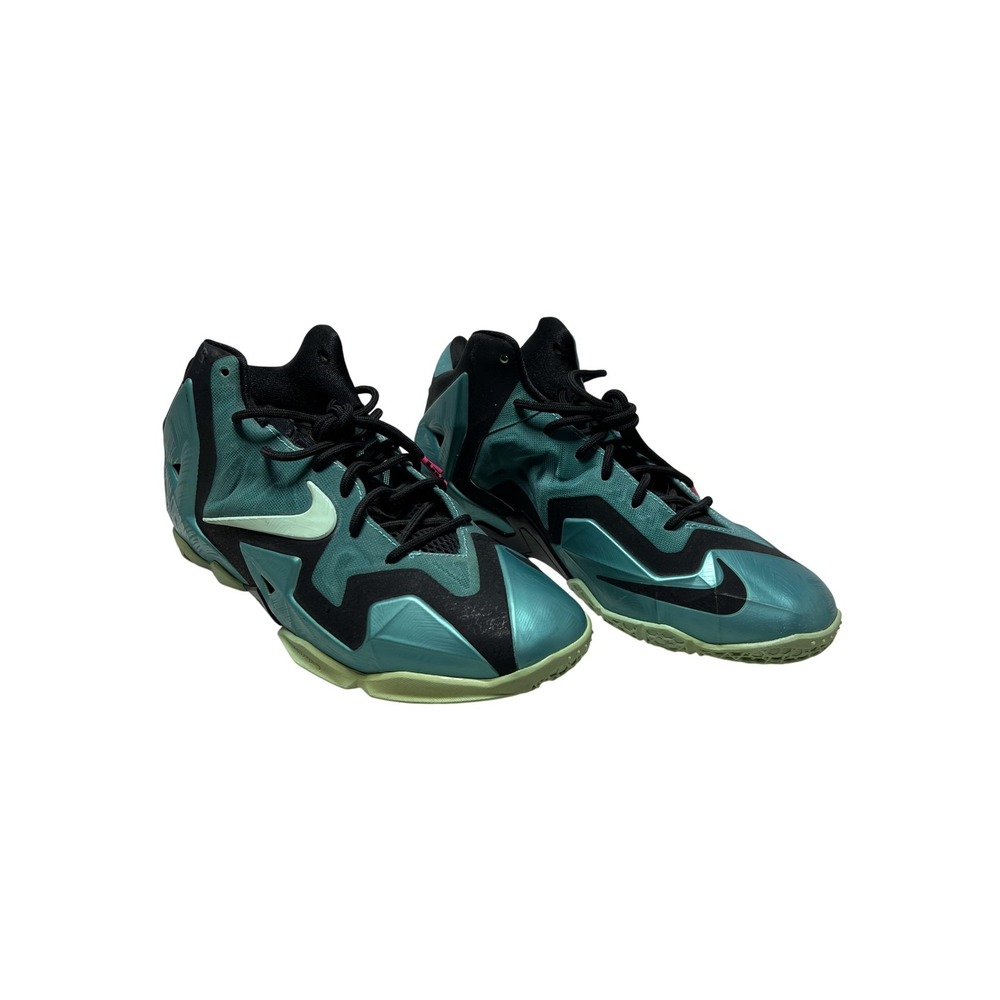 Nike LeBron 11 Shoes Youth Size 7Y Green Black‎ Teal Basketball Sneakers GS
